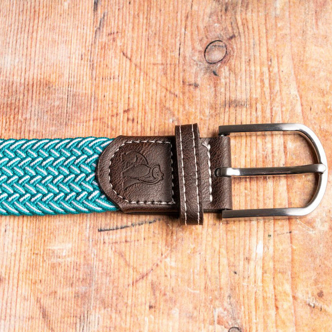 Woven Belt - Aqua Fine Weave