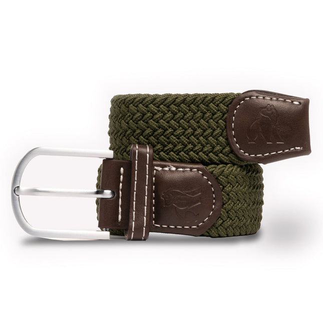 Mens Woven Belts - Woven Belt - Khaki Green