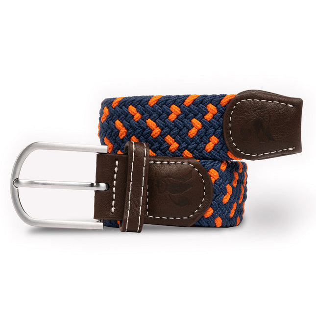 Swole Panda Gift Guide - Woven Belt - Navy / Orange Spot