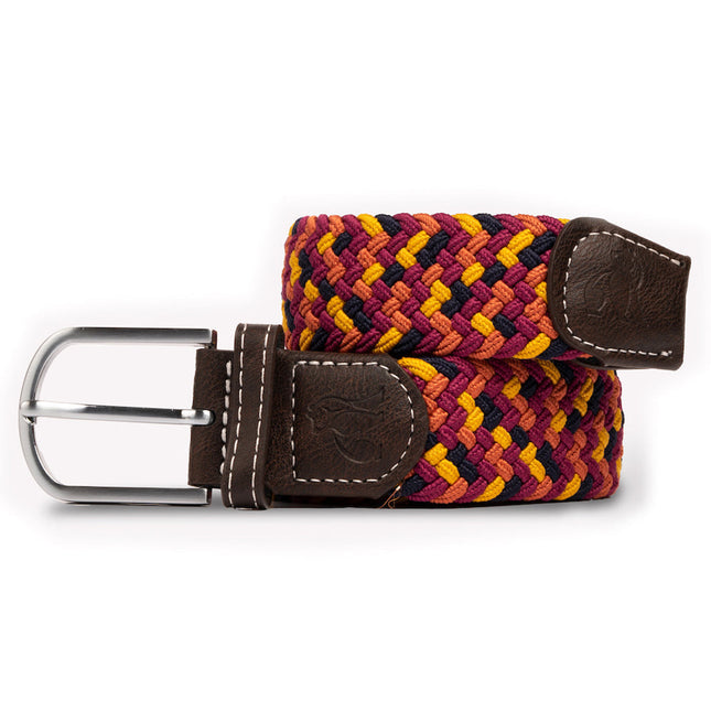 Patterned Recycled Woven Belts - Woven Belt - Orange / Yellow Zigzag