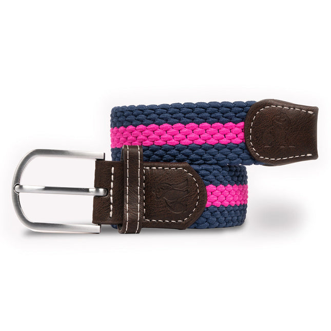 Stylish Polo Belts For Men - Woven Belt - Rich Pink Stripe