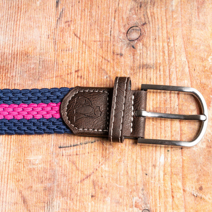 Woven Belt - Rich Pink Stripe