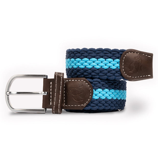 Womens Woven Belts - Woven Belt - Sky Blue Stripe