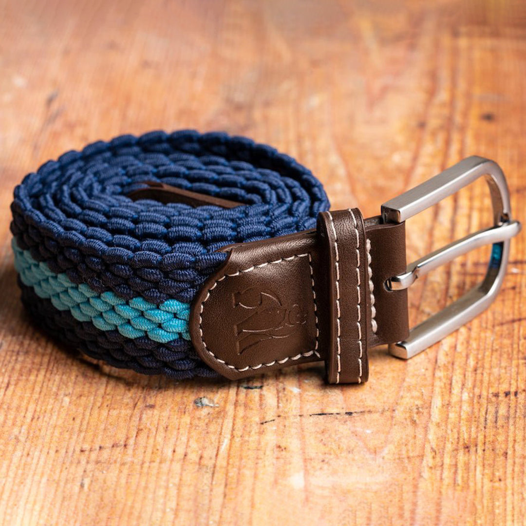 Woven Belt - Sky Blue Stripe