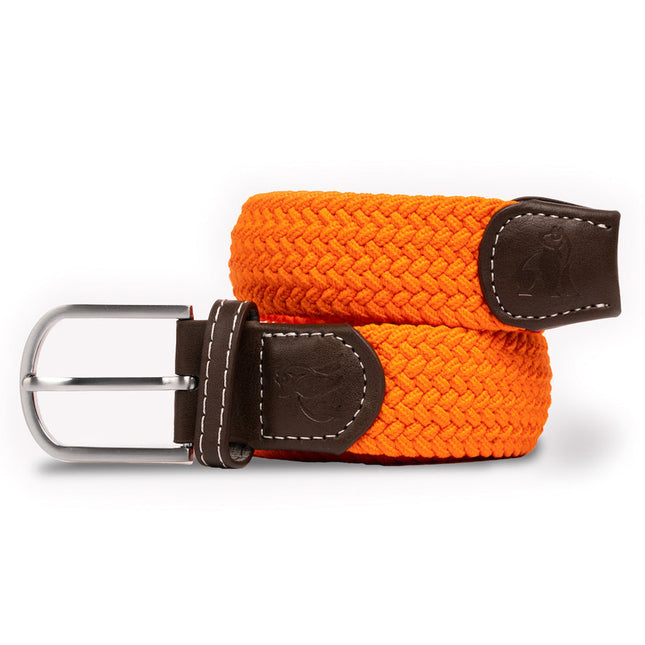 Plain Recycled Woven Belts - Woven Belt - Tangerine Orange