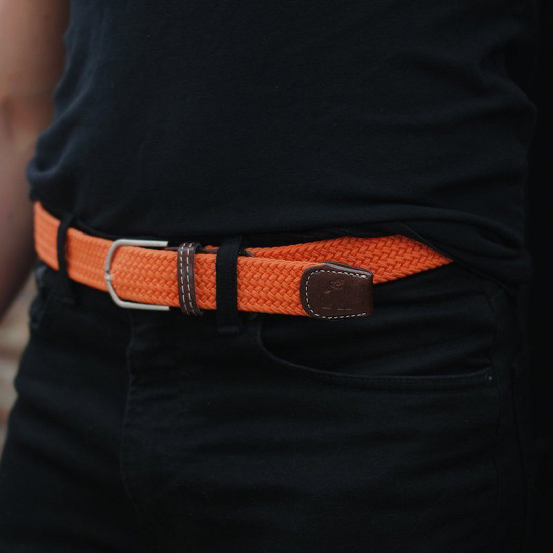 Woven Belt - Tangerine Orange