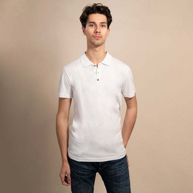 Bamboo boxers - REFIBRA™ Polo Shirt (White)