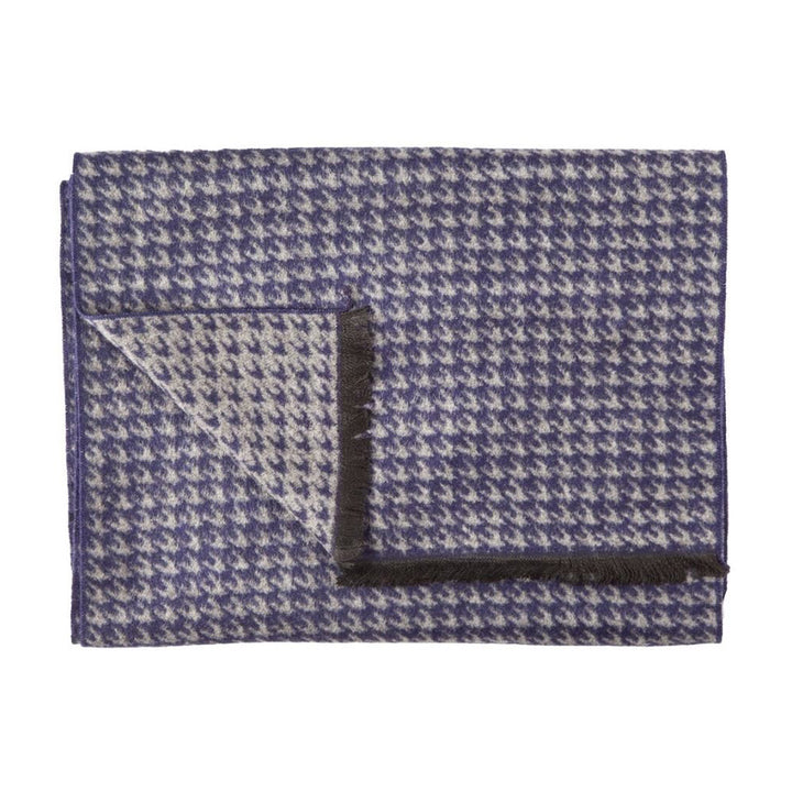 Blue Houndstooth Bamboo Scarf