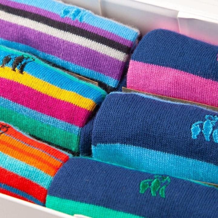 Superior Style Sock Box - 6 Pairs of Bamboo Socks (His)