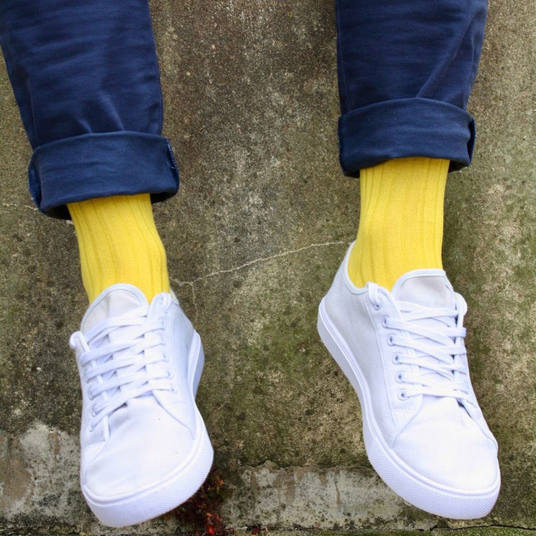 Banana Yellow Bamboo Socks