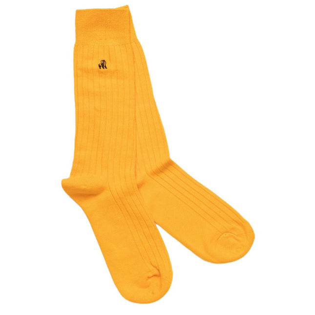 Mens Bamboo Socks - Bumblebee Yellow Bamboo Socks