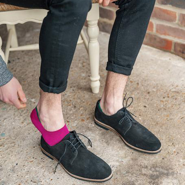 Cerise "No-Show" Bamboo Socks