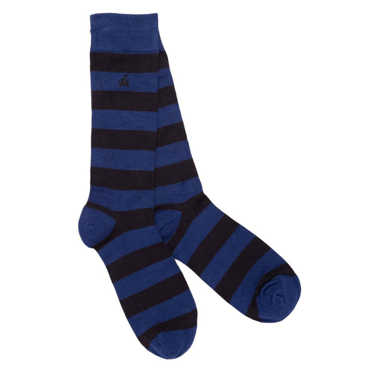 Charcoal Striped Bamboo Socks