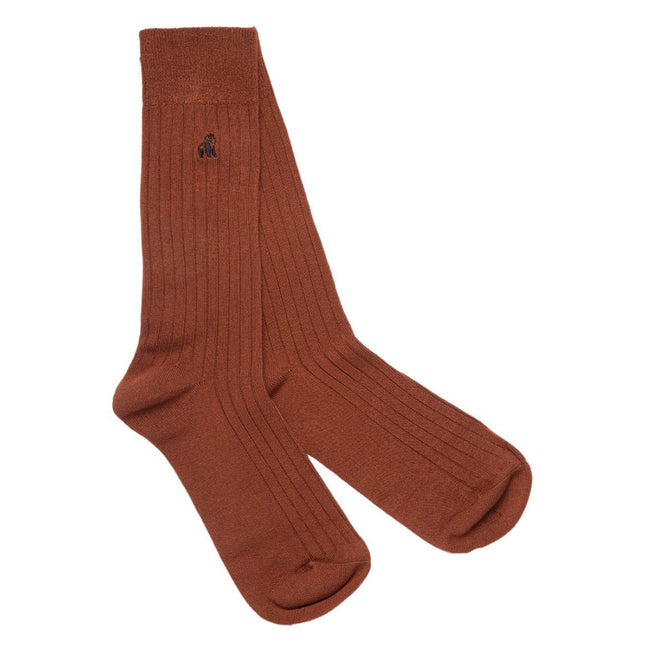 Gifts for Him - Chestnut Brown Bamboo Socks