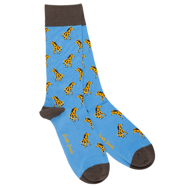 Funky Mens Socks - Giraffe Bamboo Socks