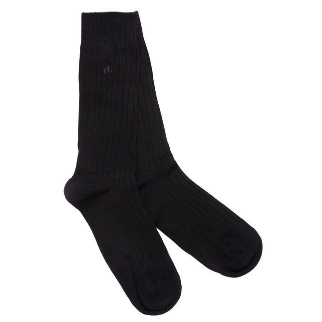 Gifts for Him - Jet Black Bamboo Socks