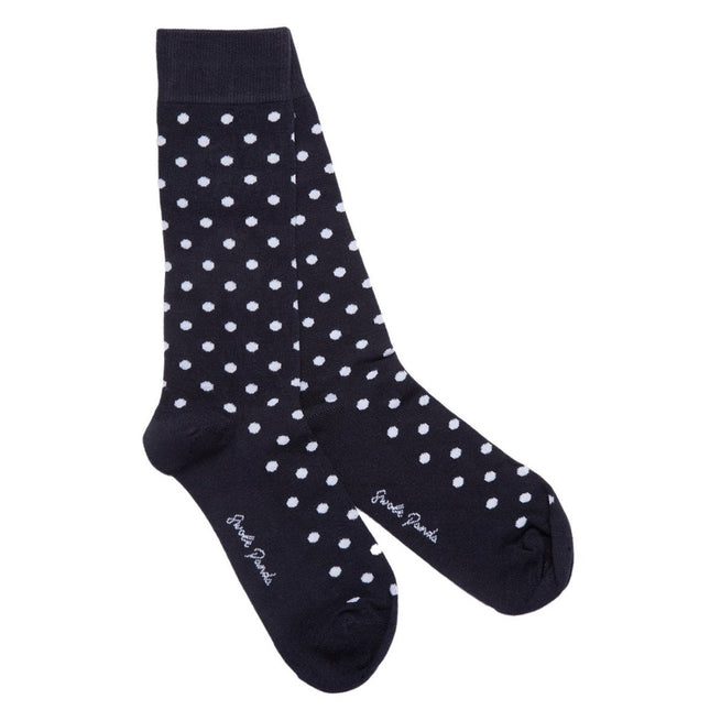 Polka Dot Bamboo Socks - Navy Polka Dot Bamboo Socks