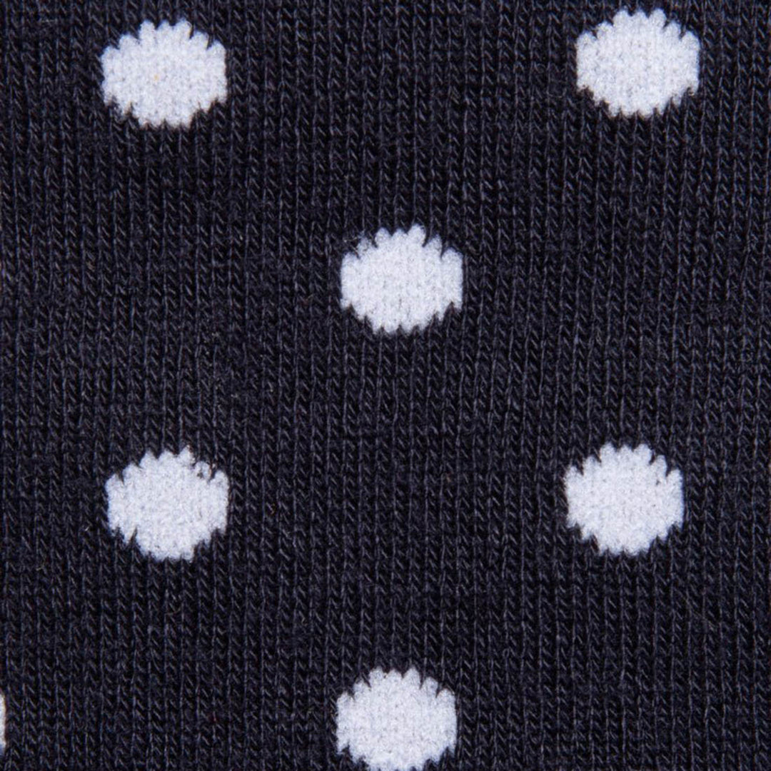 Navy Polka Dot Bamboo Socks