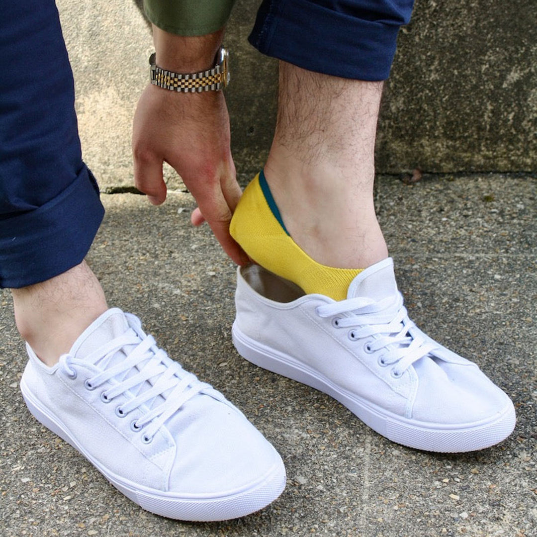 Neon Yellow "No-Show" Bamboo Socks