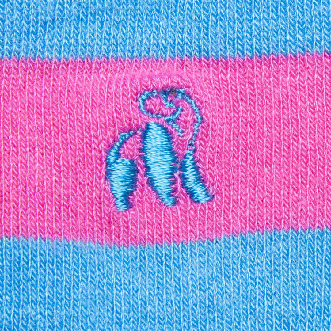 Pink and Blue Striped Bamboo Socks