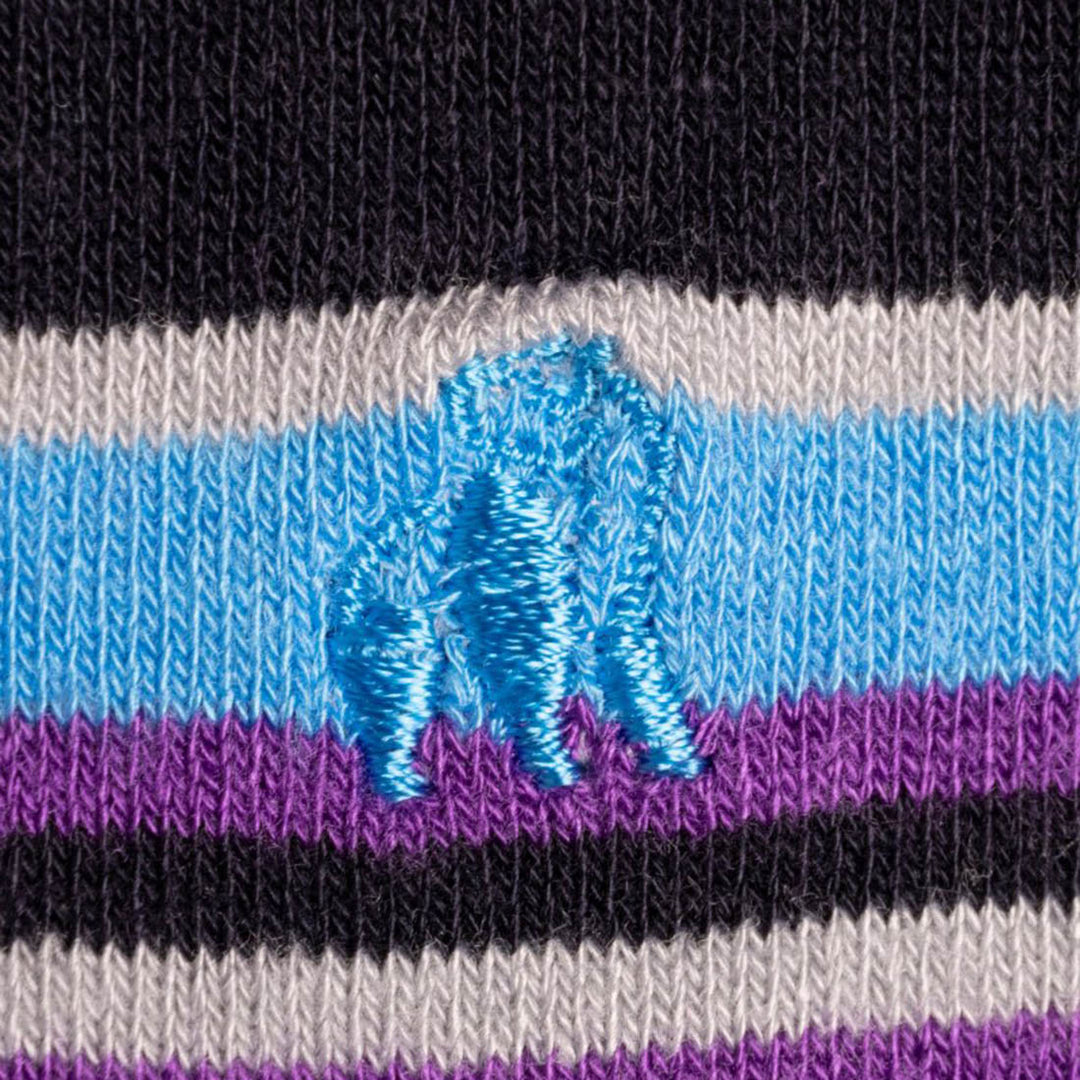 Purple and Blue Striped Bamboo Socks