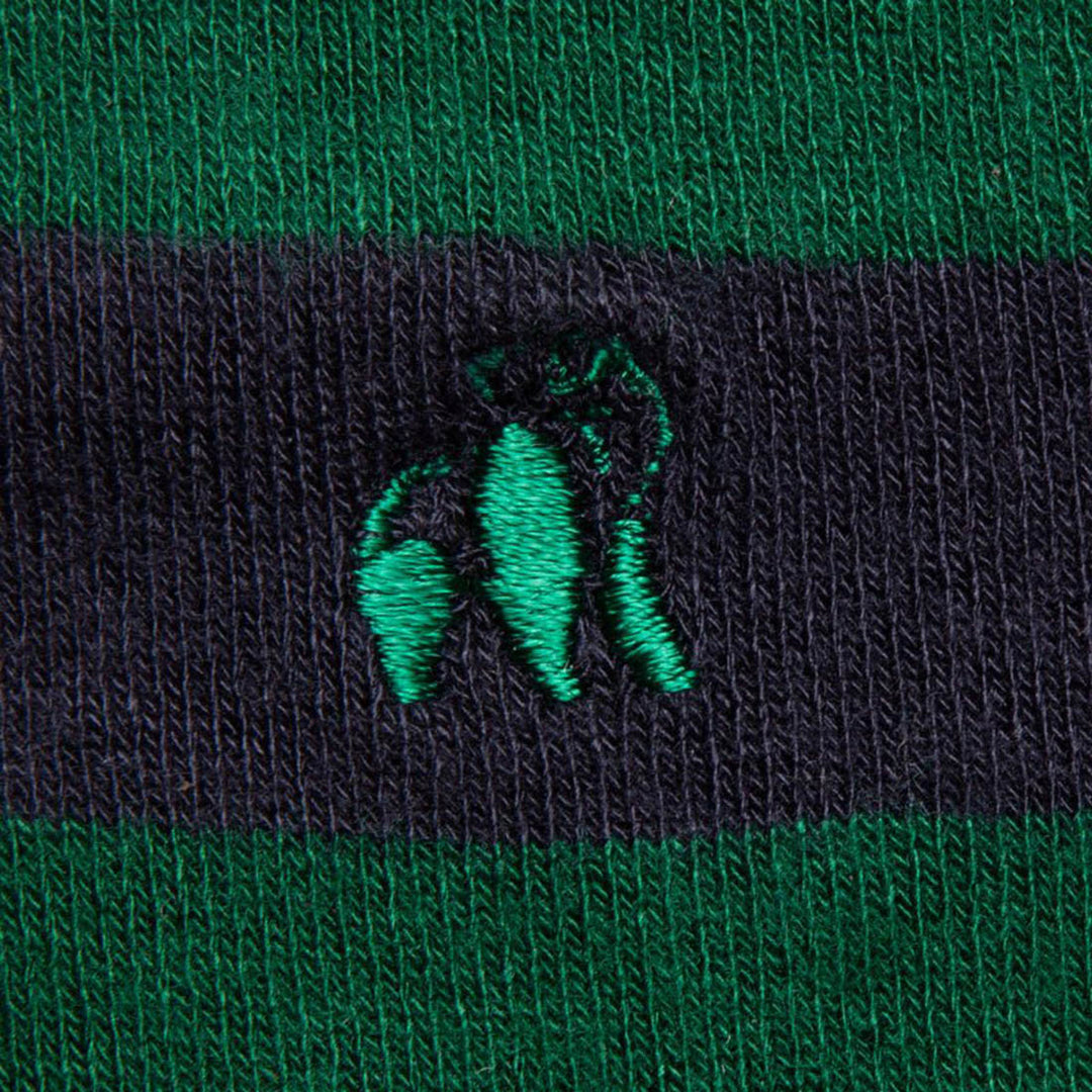 Racing Green Striped Bamboo Socks