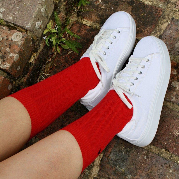 Red Bamboo Socks