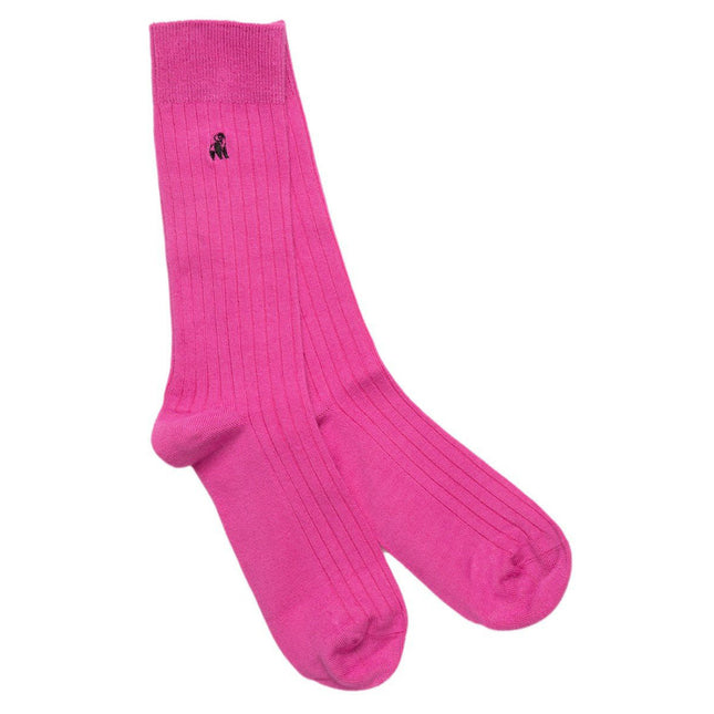 Gifts for Him - Rich Pink Bamboo Socks