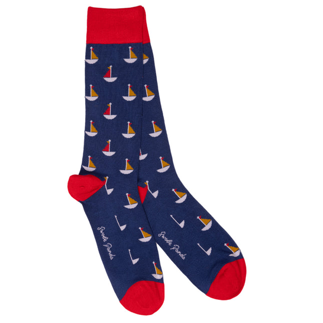 Mens Bamboo Socks - Sailing Boat Bamboo Socks