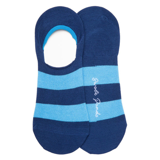 Mens Bamboo Socks - Sky Blue Striped 