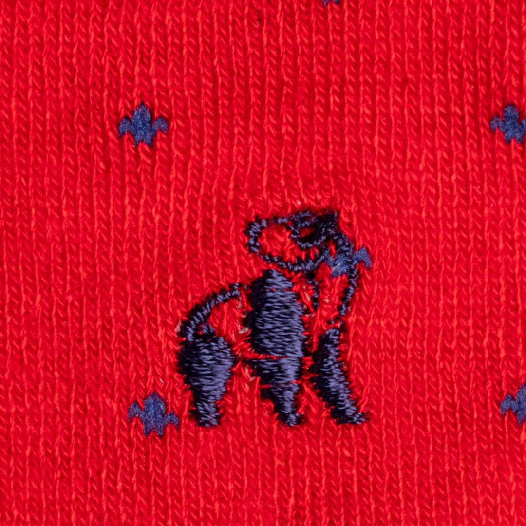 Spotted Red Bamboo Socks (Comfort Cuff)