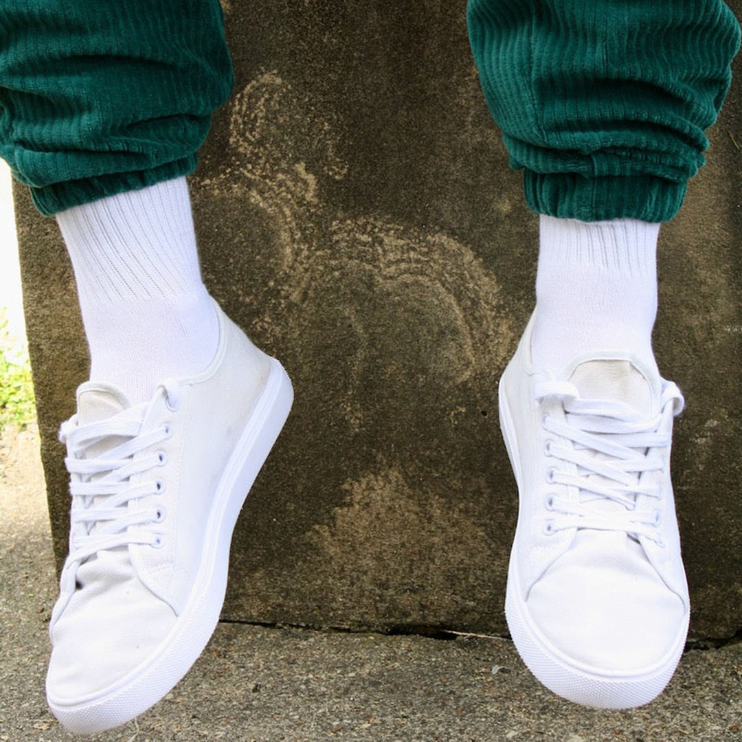 White Athletic Bamboo Socks