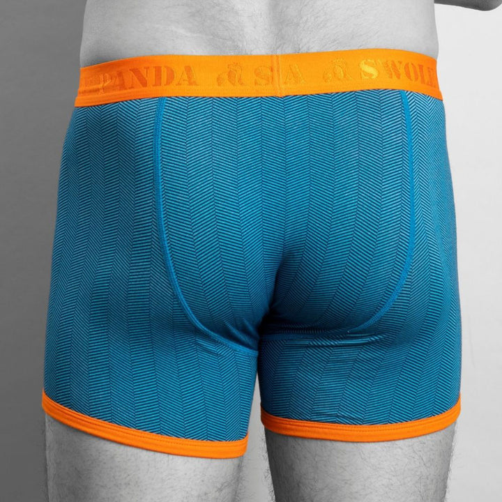 Bamboo Boxers - Blue Herringbone