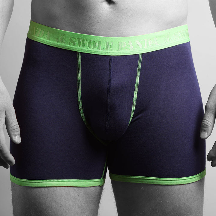 Bamboo Boxers - Navy / Green Band