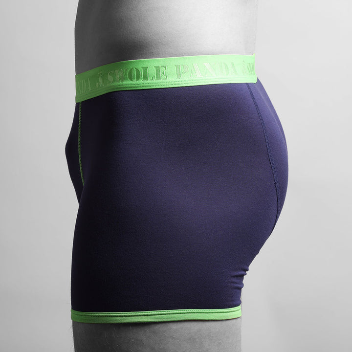 Bamboo Boxers - Navy / Green Band