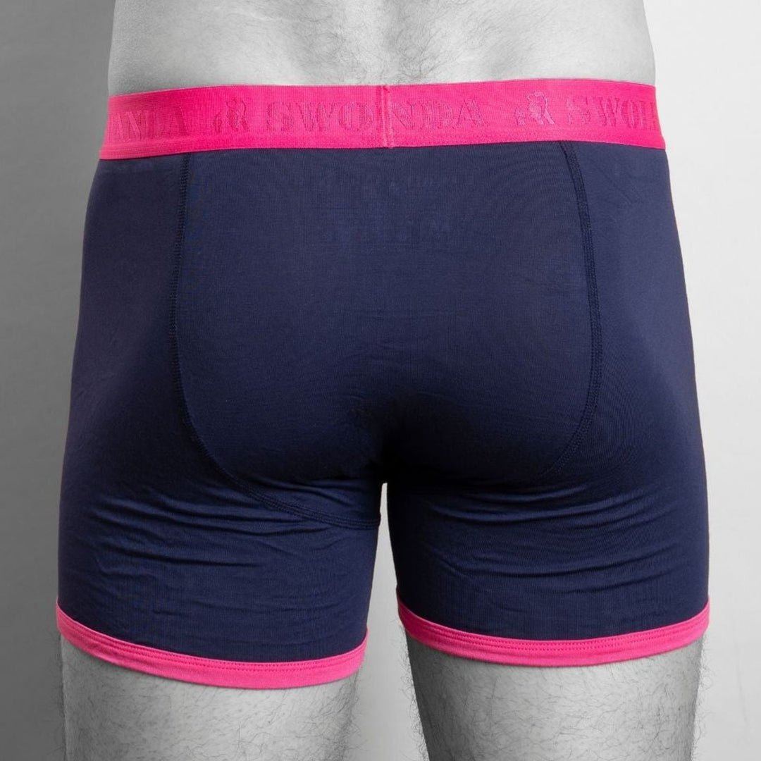 Bamboo Boxers - Navy / Pink Band