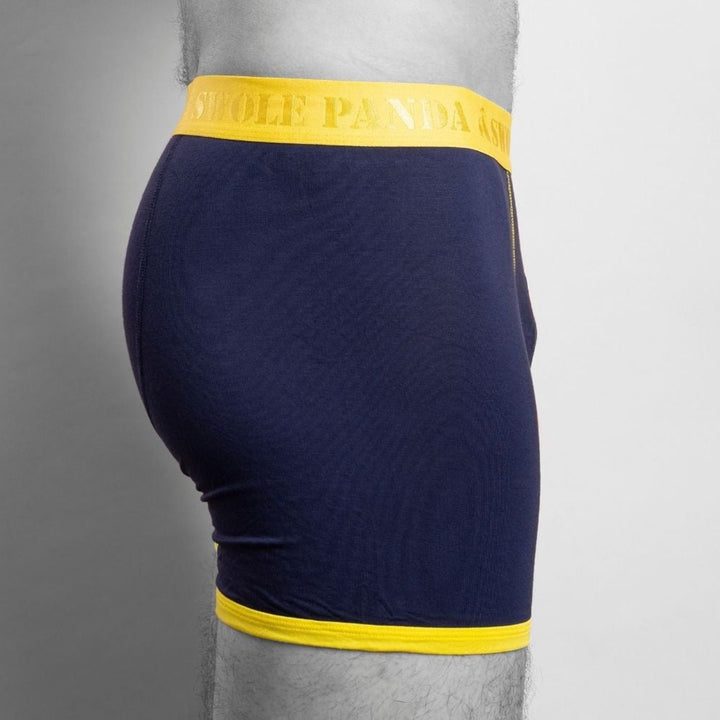 Bamboo Boxers - Navy / Yellow Band