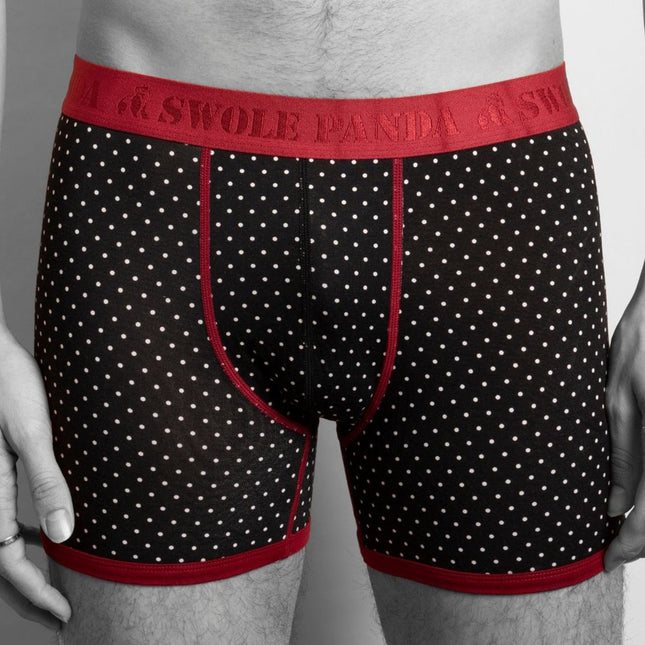 Swole Panda Gift Guide - Bamboo Boxers - White Dots