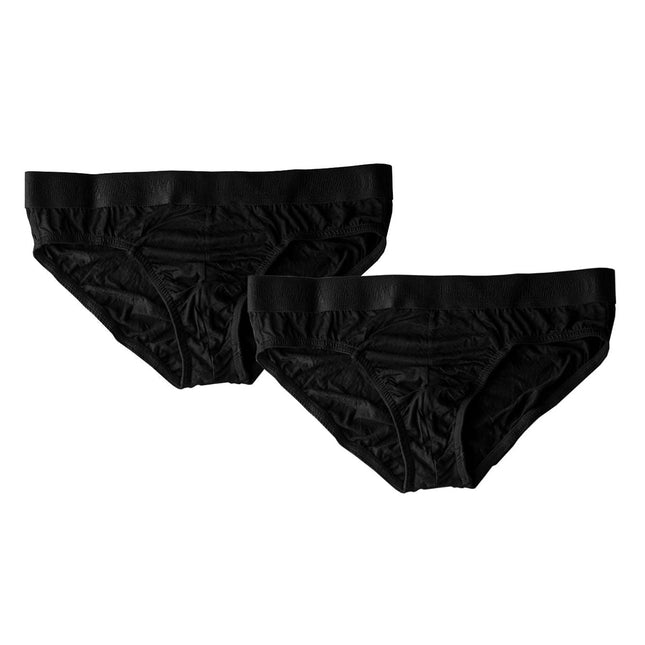 Bamboo Underwear - Bamboo Briefs 2 Pack - Black