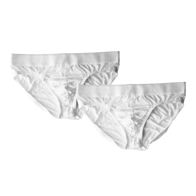 Plain Bamboo Underwear - Bamboo Briefs 2 Pack - White